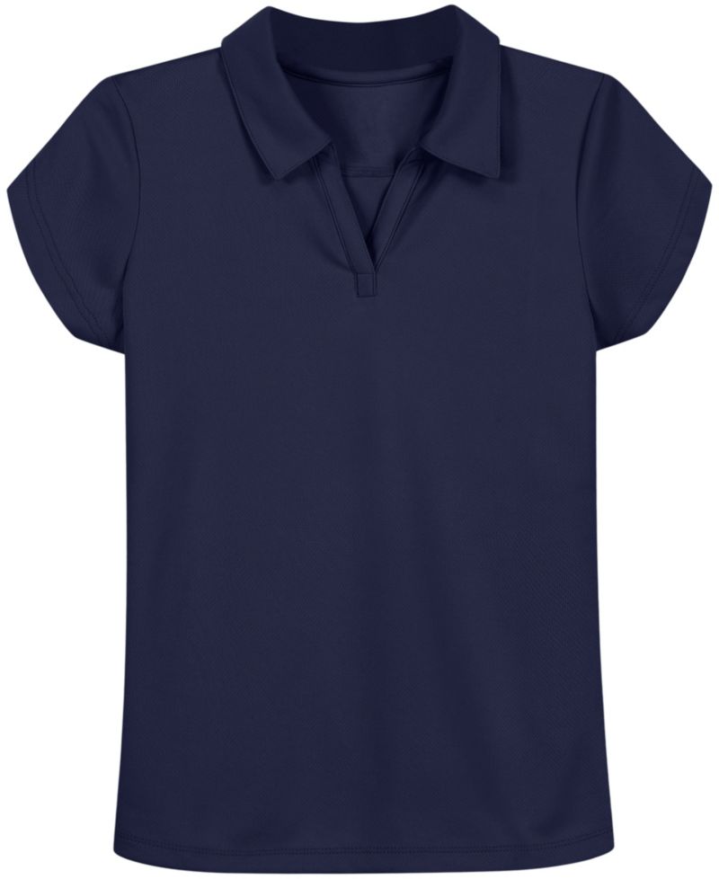Big Girls Plus Uniform Short Sleeve Knit Performance Polo Shirt