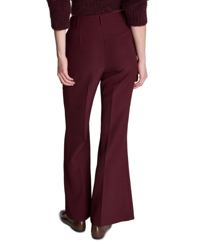 Women's Fly Front Back Zipper Flare Pant