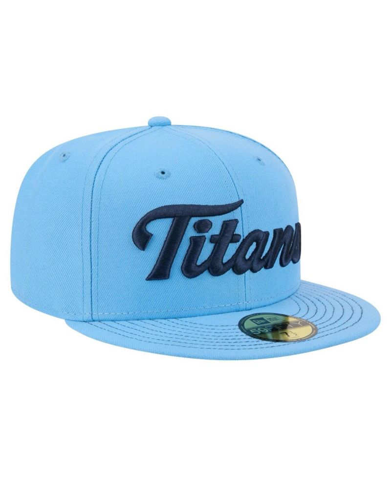 Men's Light Blue Tennessee Titans Script 59FIFTY Fitted Hat