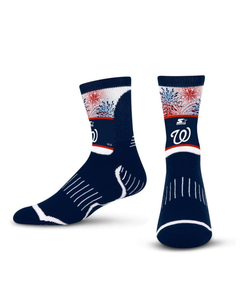 Men's and Women's Navy Washington Nationals Americana Fireworks Quarter-Length Socks