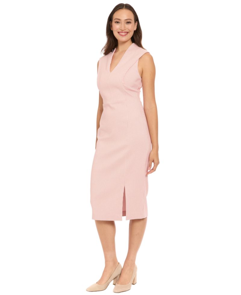 Women's V-Neck Pleated Dress