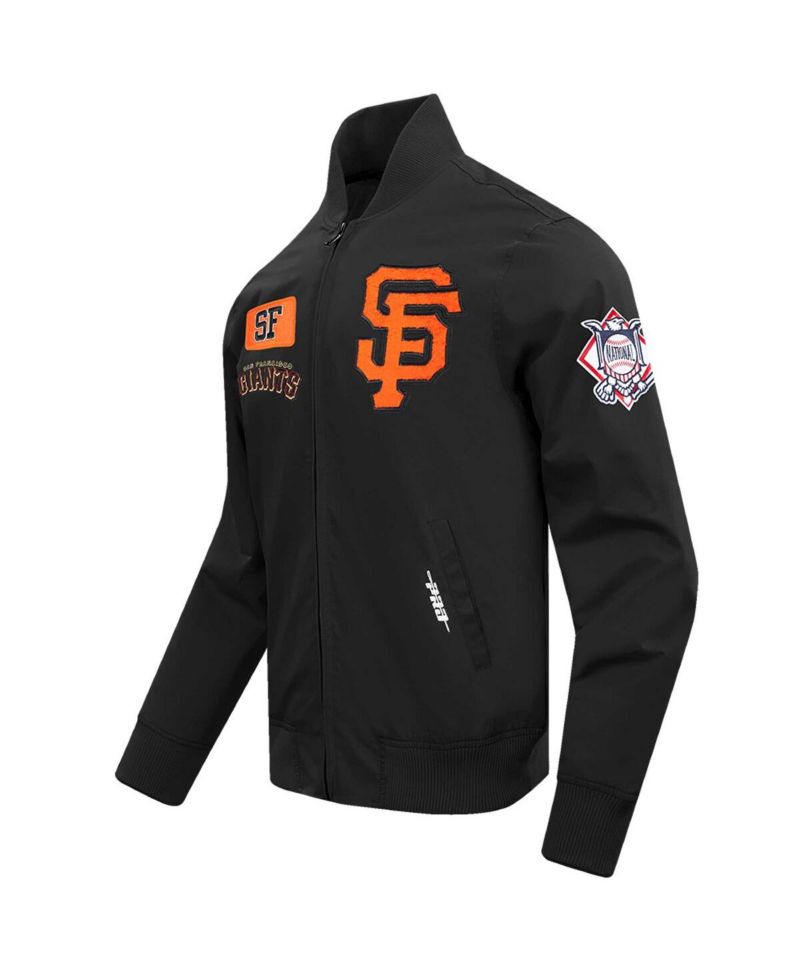 Men's Black San Francisco Giants Area Code Twill Full-Zip Jacket