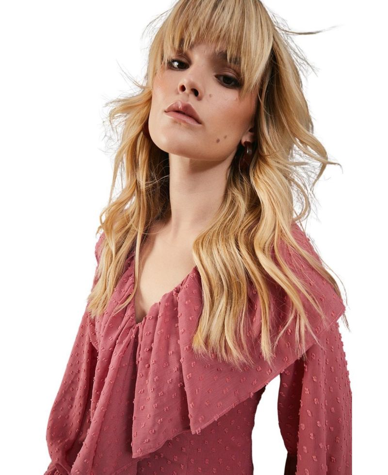 Women's Dobby Chiffon Midi Dress