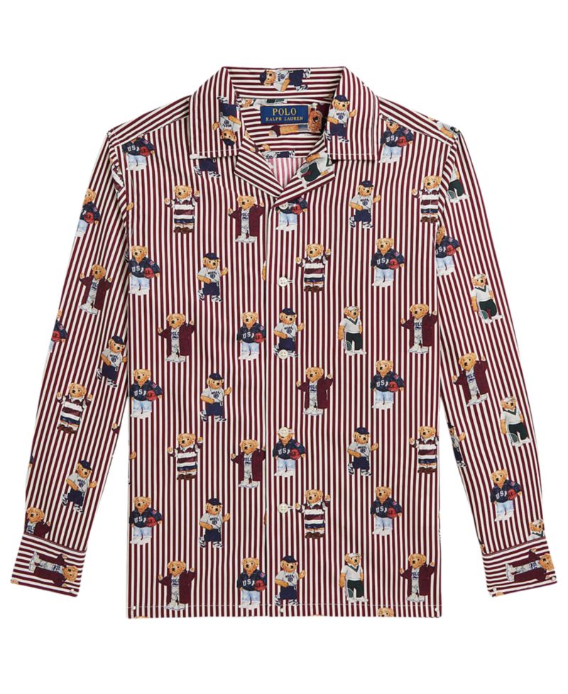 Boys' 8-20 Polo Bear Striped Cotton Shirt