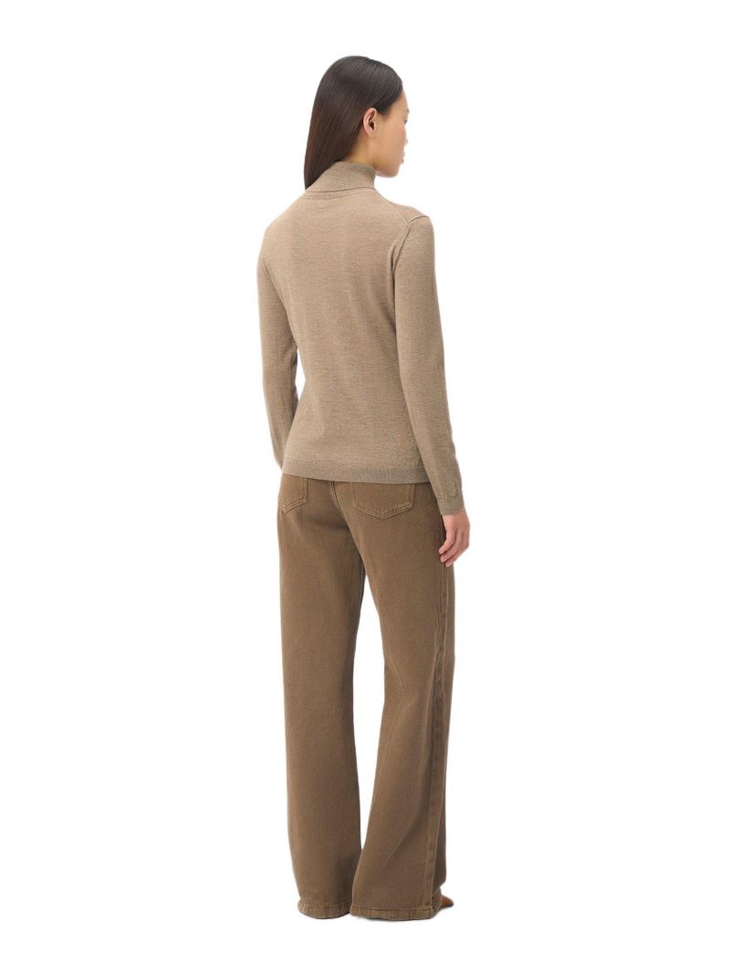 Women's Essential Cashmere-Silk T-Neck Sweater