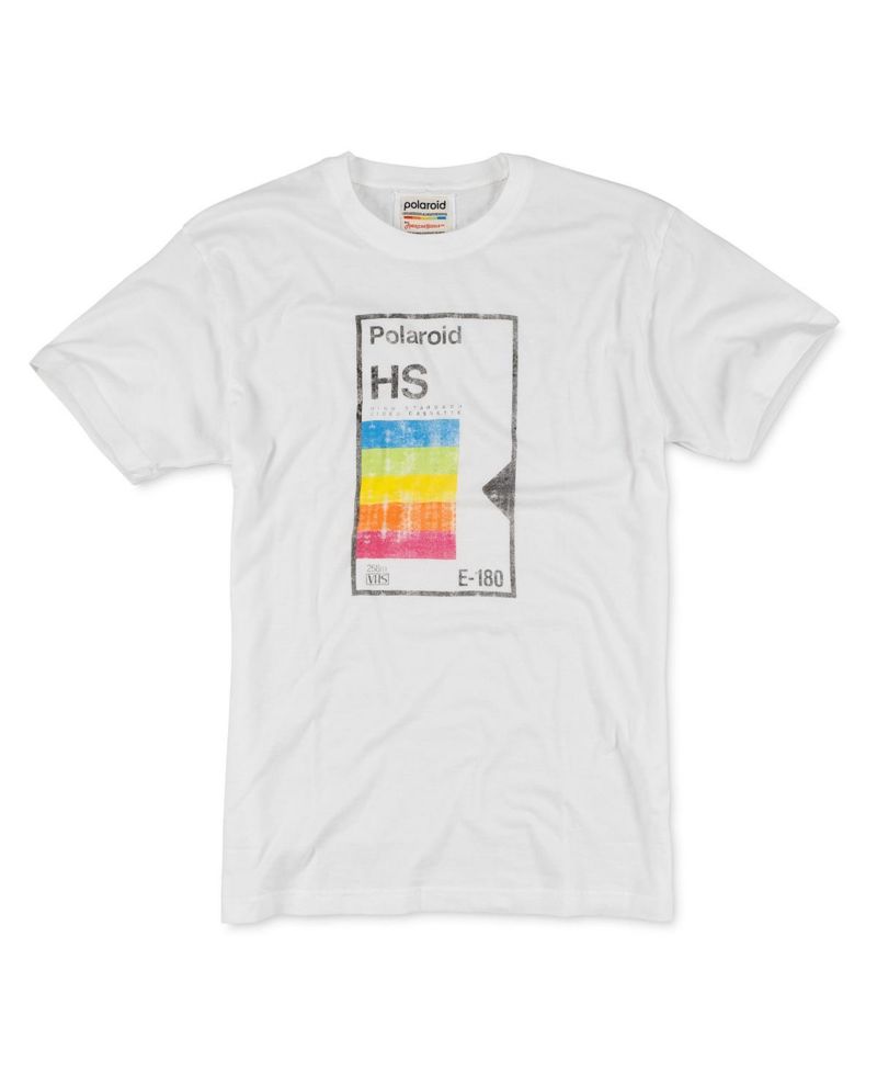 Men's and Women's White Polaroid Vintage-like Fade T-Shirt