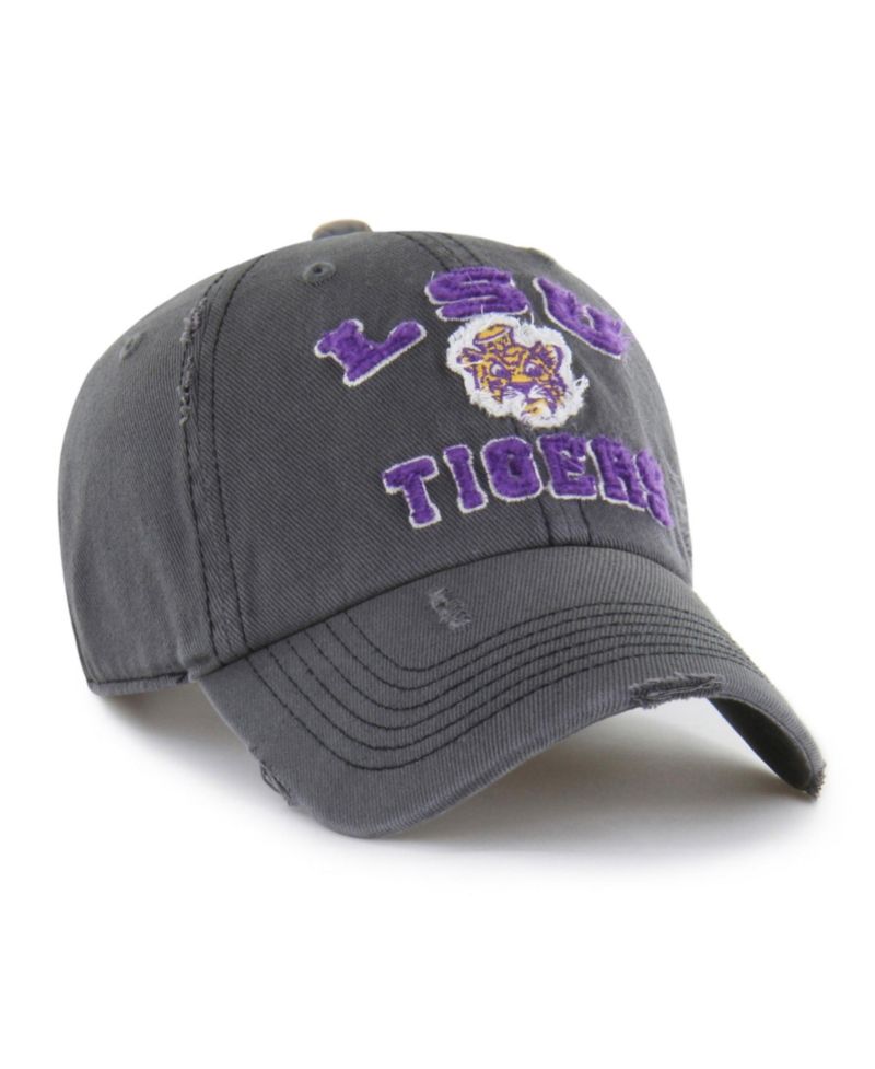 Men's and Women's Charcoal LSU Tigers Well-Worn Seymore Clean Up Adjustable Hat