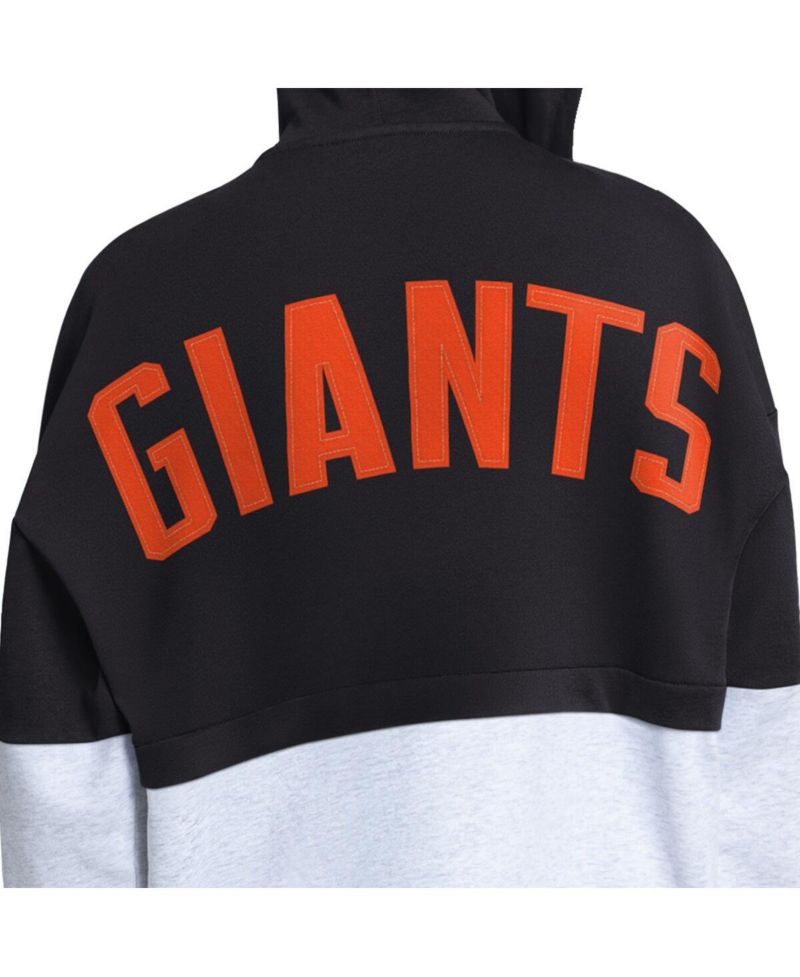 Women's Black/Heather Gray San Francisco Giants Wishbone Full-Zip Hoodie