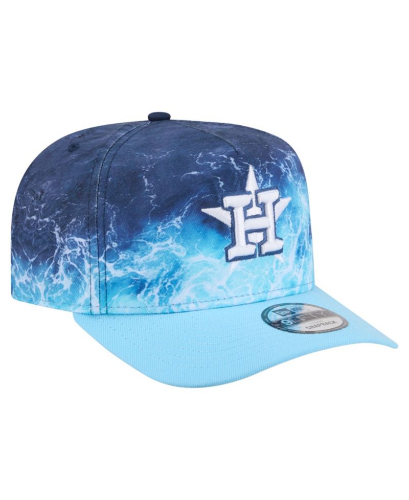 Men's Light Blue Houston Astros Deep Water Pre-Curved 9FIFTY A-Frame Snapback Hat