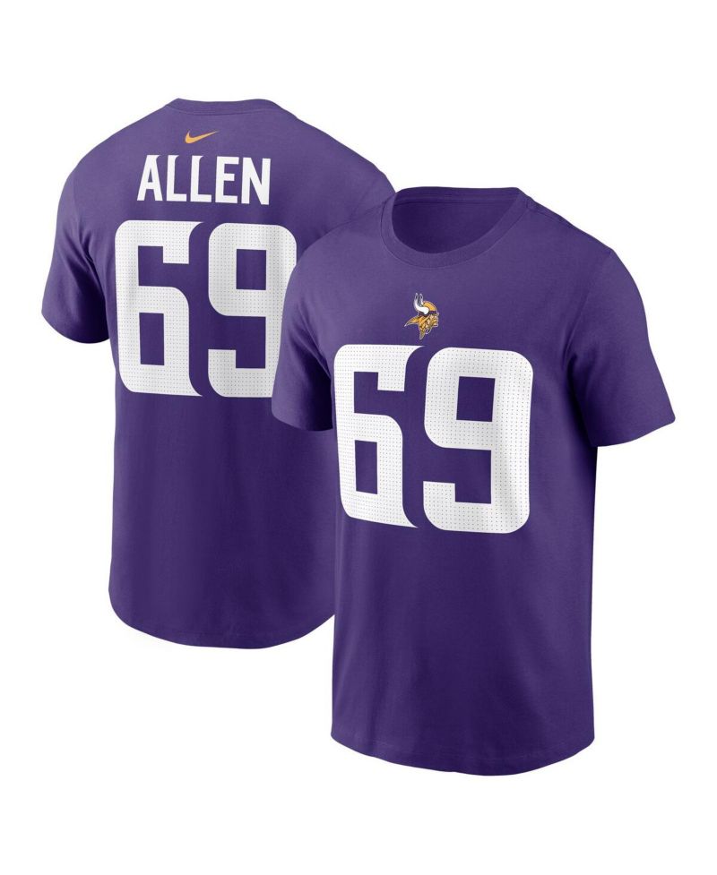 Men's Jared Allen Purple Minnesota Vikings Retired Player Name & Number T-Shirt