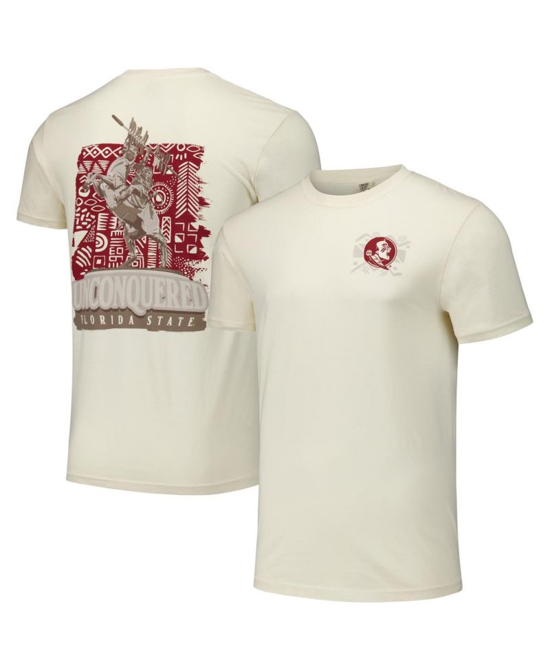 Men's and Women's Natural Florida State Seminoles Hyper Local Statue Pattern T-Shirt