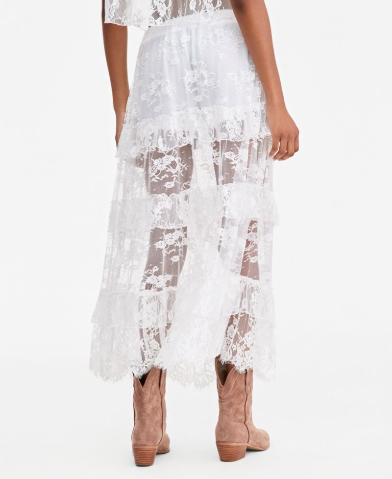 Women's Lace Tiered Maxi Skirt