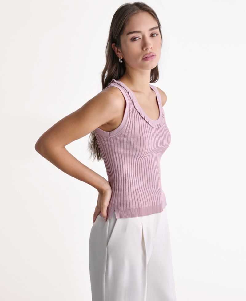 Women's Sleeveless Scoop Neck Knit Top