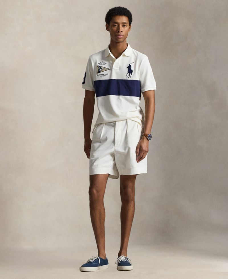 Men's Custom Slim-Fit Big Pony Mesh Polo Shirt
