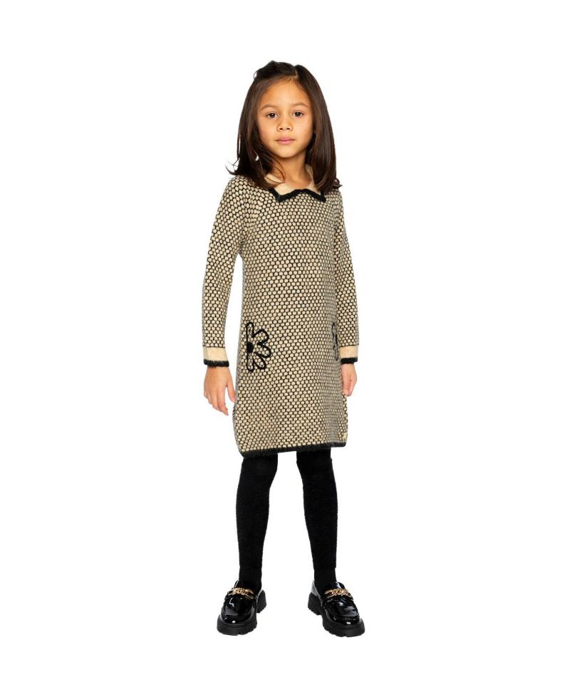 Little and Big Girl 6-14 Knit Dress with Collar