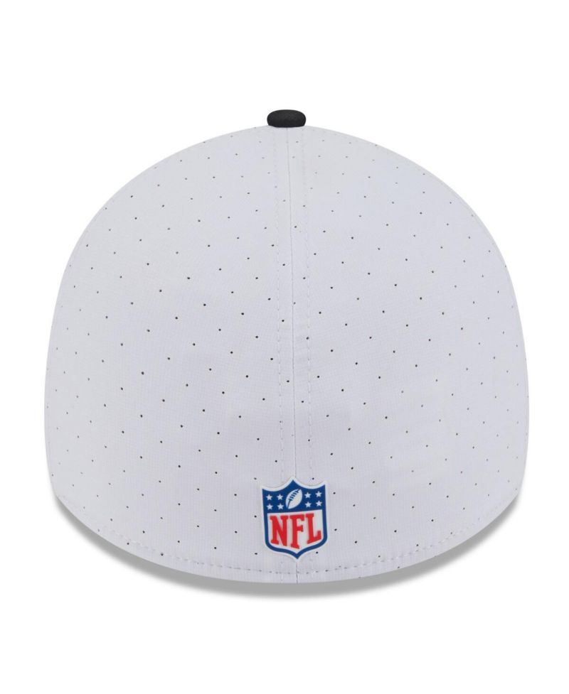 Men's White/Black Cincinnati Bengals 2025 NFL Training Camp 39THIRTY Flex Hat