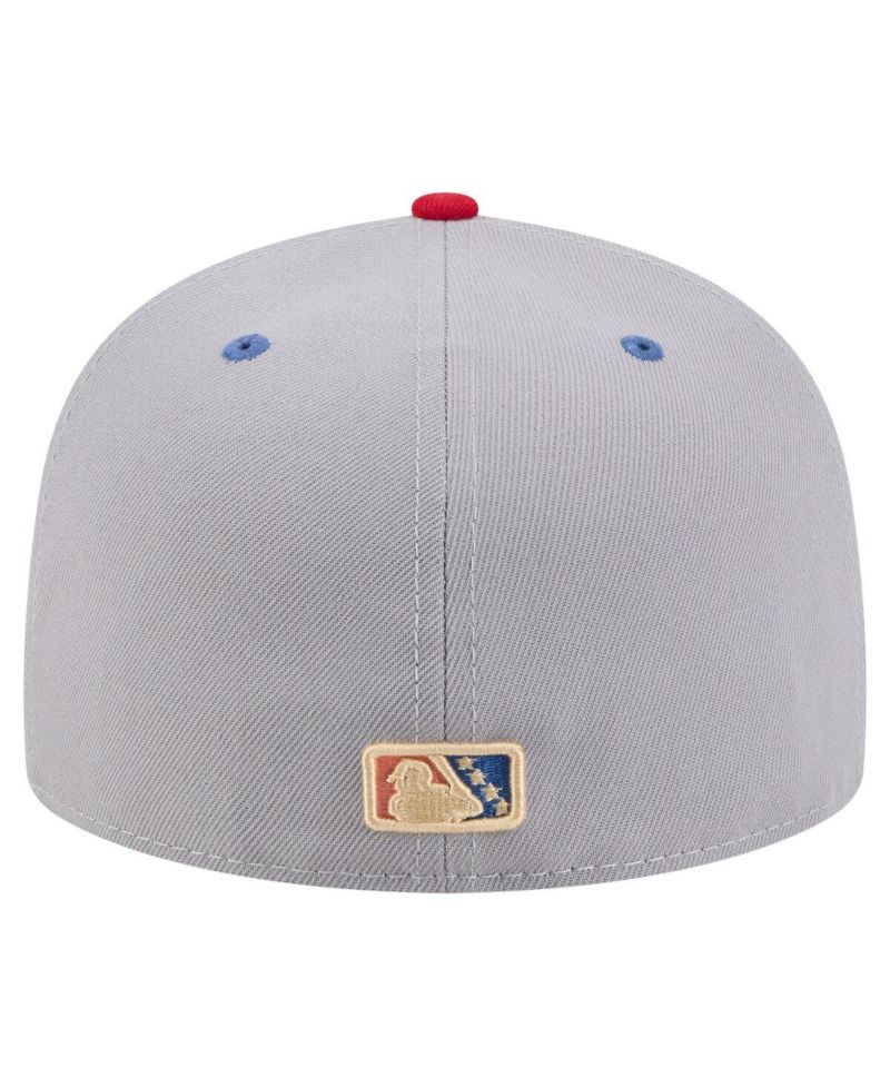 Men's Gray/Red Clearwater Threshers Authentic Collection 59FIFTY Fitted Hat