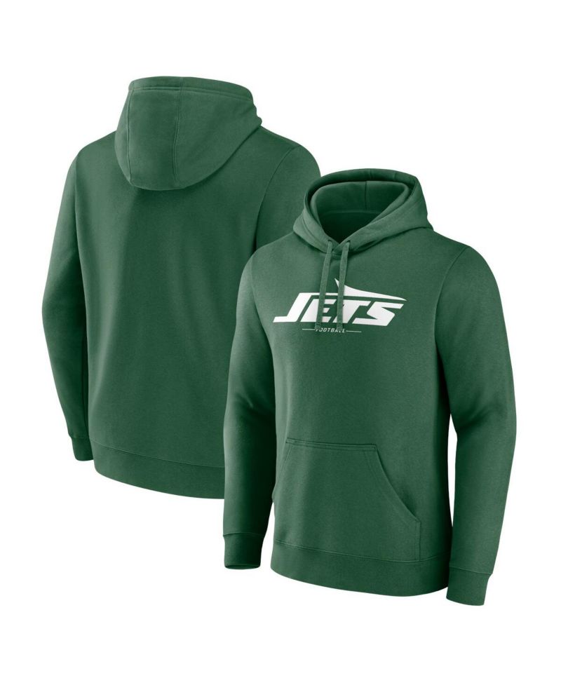 Men's Green New York Jets Team Lockup Pullover Hoodie