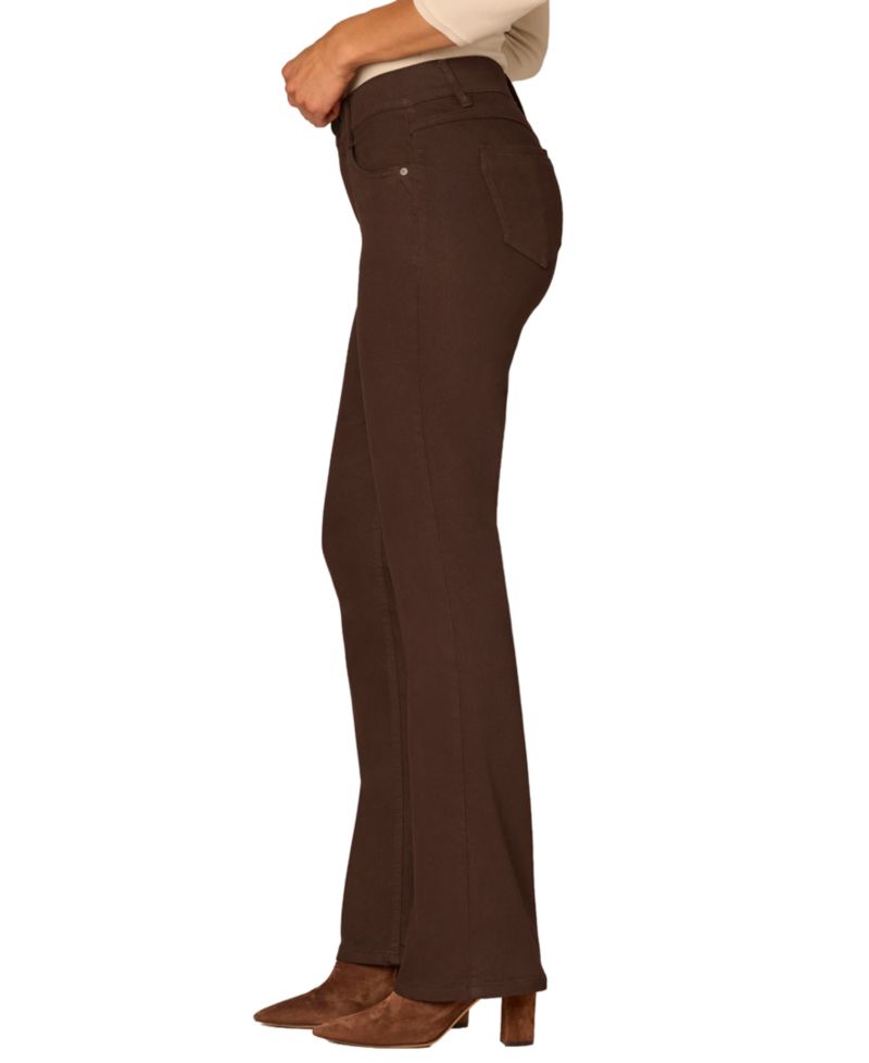 Petite Mid-Rise Twill Bootcut Jeans