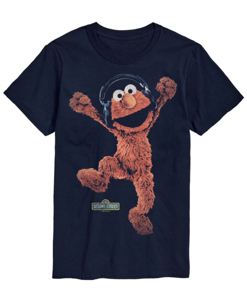 Men's Sesame Street Elmo Vintage Faded Short-Sleeve Graphic T-Shirt