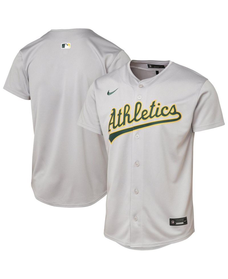 Big Boys and Girls Gray Athletics Road Limited Jersey