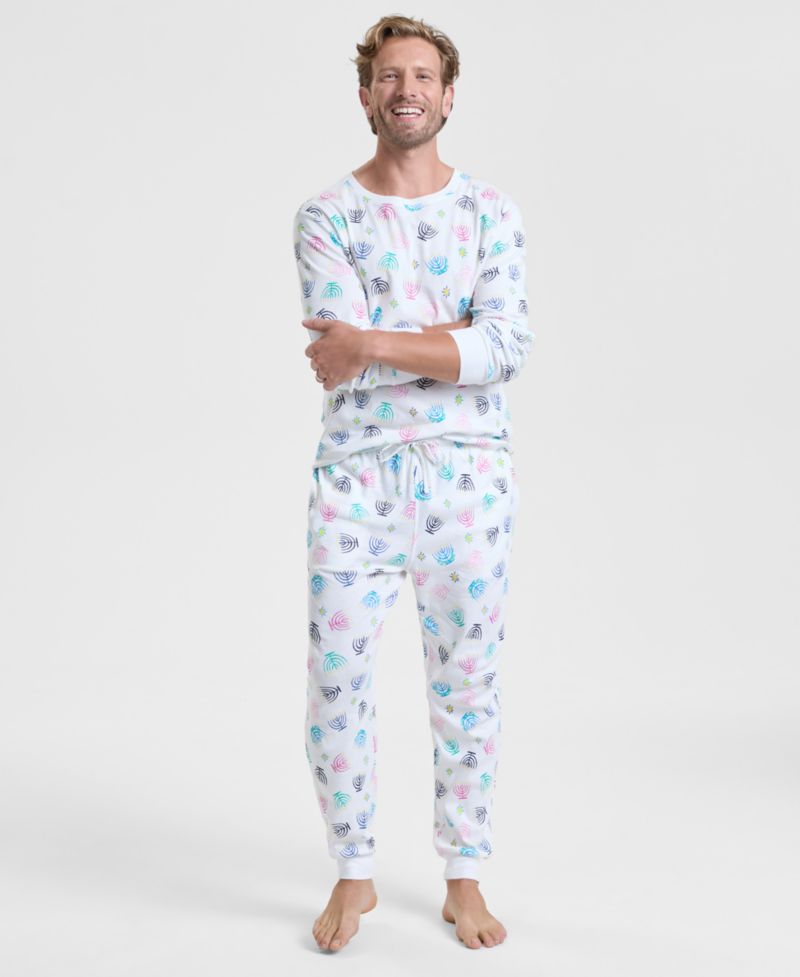 Men's Multi Menorah Cotton Pajama Set
