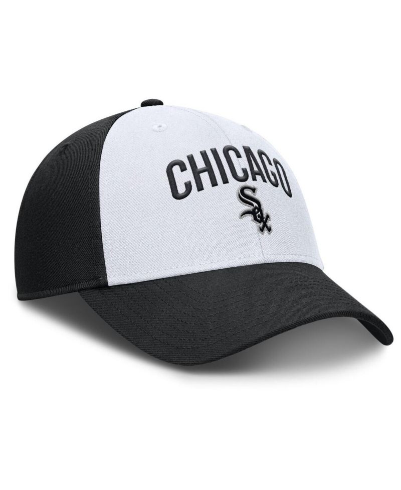 Men's White/Black Chicago White Sox Club Performance Adjustable Hat