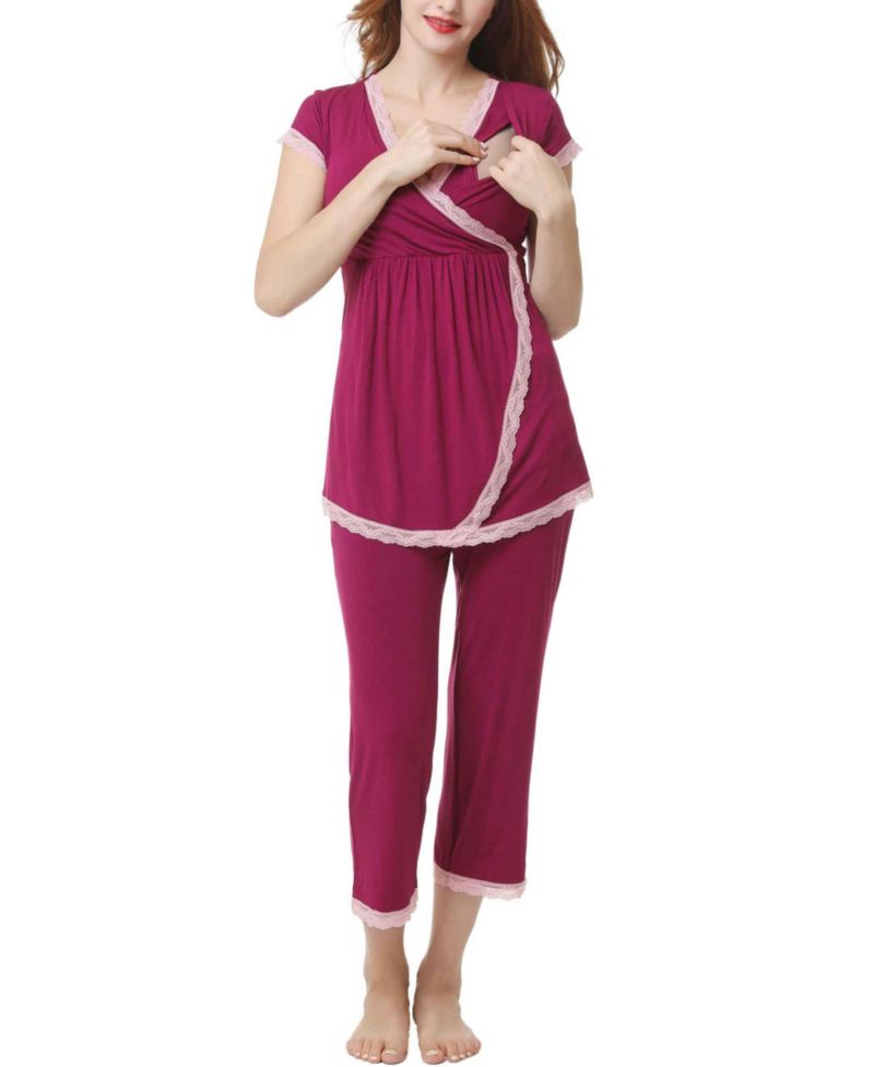 Maternity kimi + kai Nursing 2-Piece Pajama Set