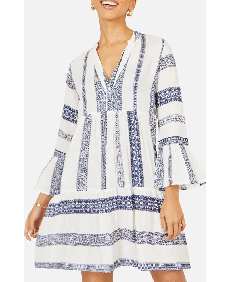Women's Cotton Stripe Tunic Dress