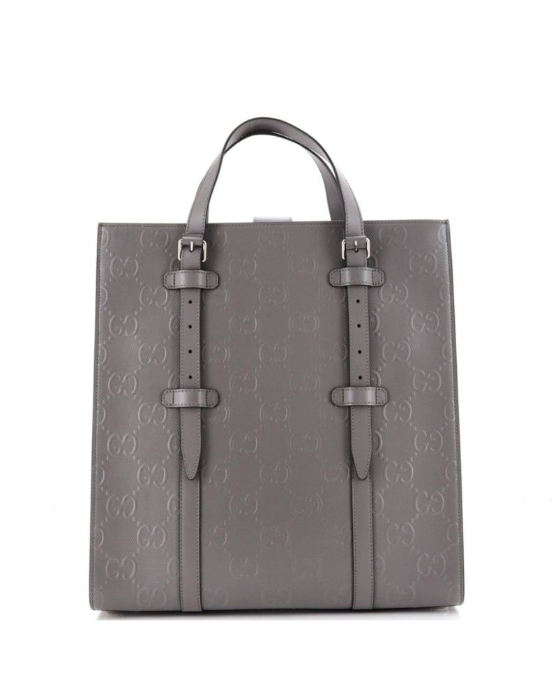 Medium Tote Bag GG Embossed Perforated Leather