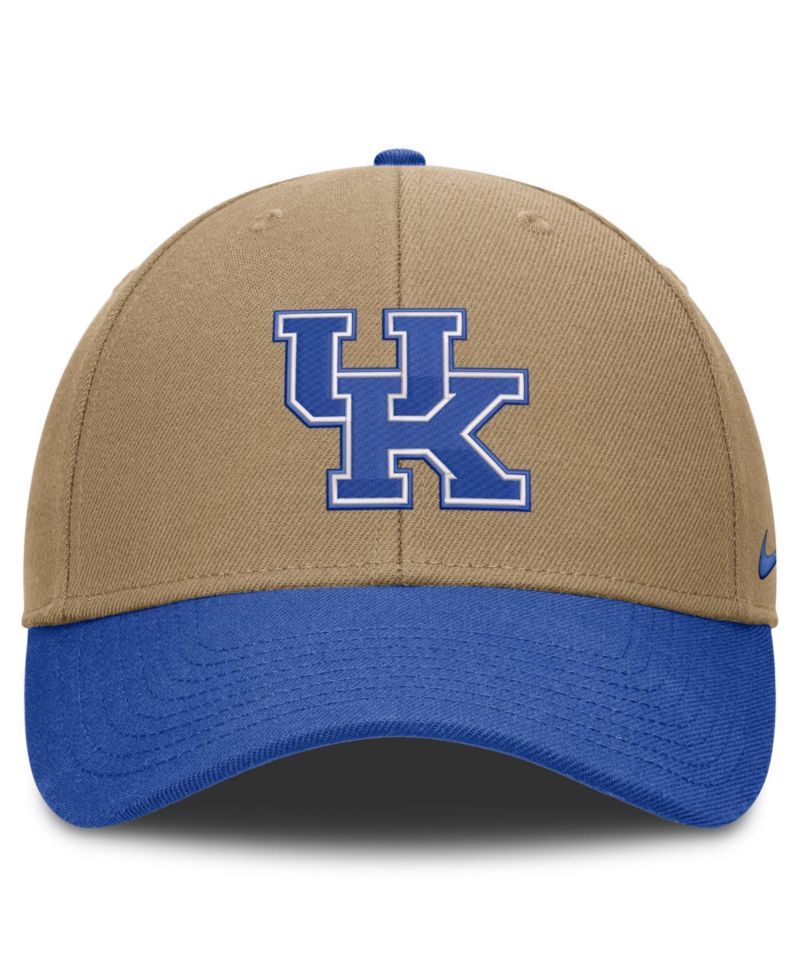 Men's and Women's Beige/Royal Kentucky Wildcats Primetime Rise Dri-FIT Adjustable Hat