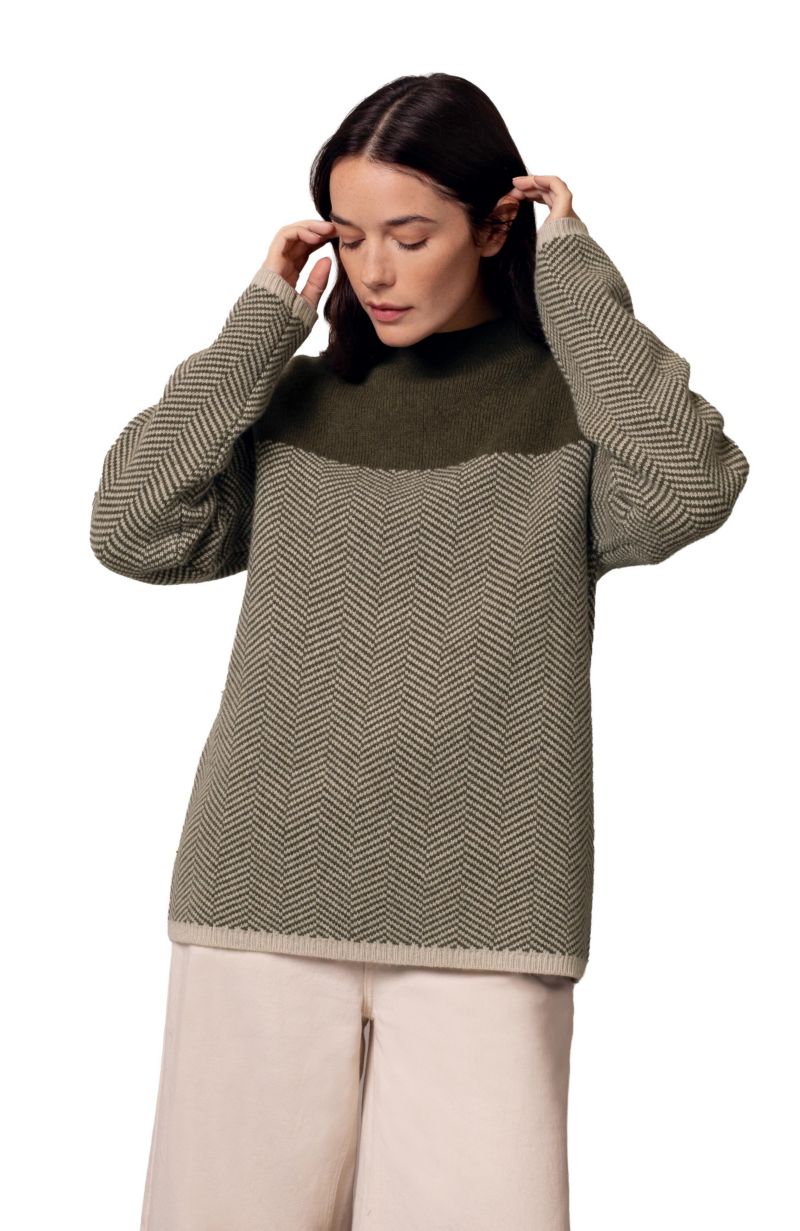 Women's Celtic and Co. Felted Funnel Neck Sweater
