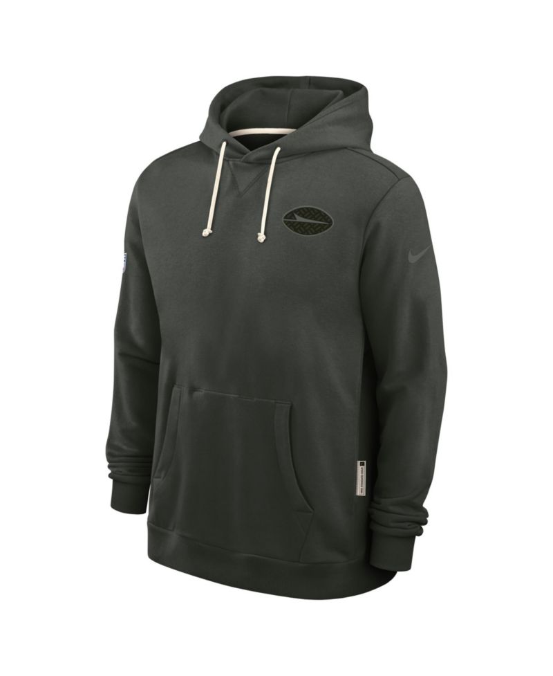 Men's Green New York Jets 2025 NFL Rivalries Sideline Dri-Fit Hoodie
