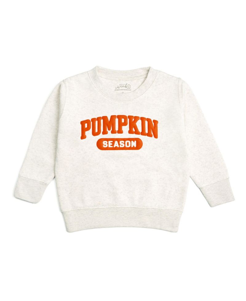 Little Boys Pumpkin Season Puff Ink Sweatshirt