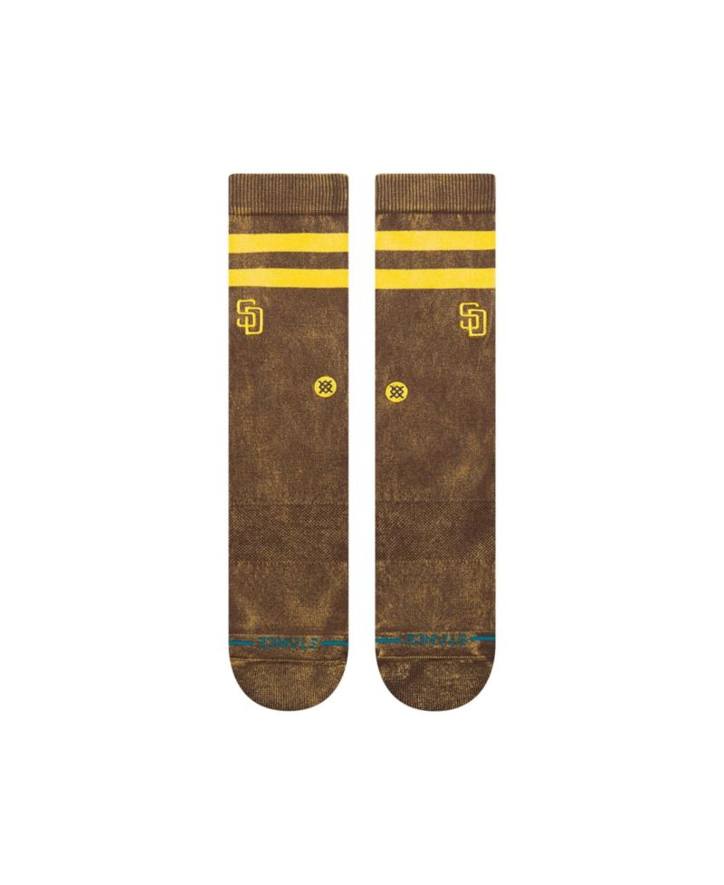 Men's and Women's Brown San Diego Padres Rotation Crew Socks