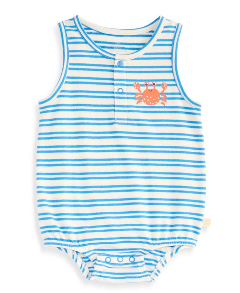 Baby Boys' 0M-24M Crab Henley Cotton Sunsuit