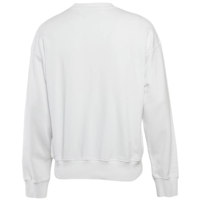 Men's Jeans Couture White Logo Embroidery Cotton Sweatshirt
