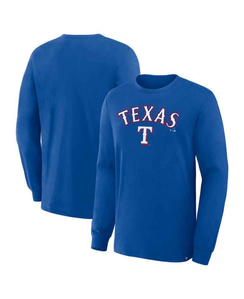 Men's Texas Rangers Lock-Up Legacy Long Sleeve Graphic T-Shirt