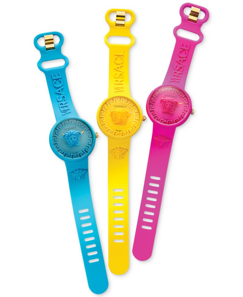 Women's Swiss Medusa Pop White Silicone Strap Watch 39mm
