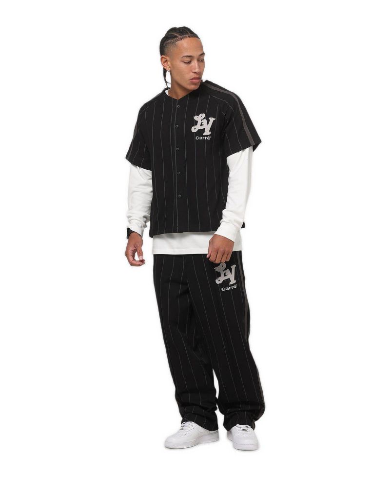 Men's City Series Pinstriped V-Neck Short-Sleeve Jersey