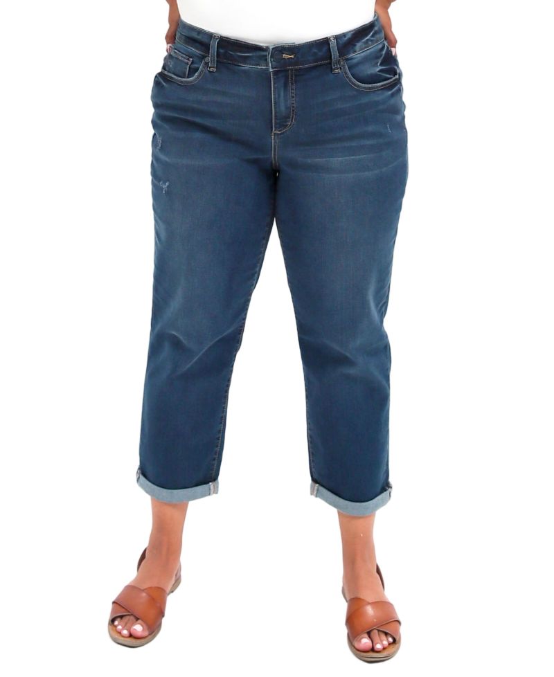 Women's Denim Mid rise boyfriend rolled Kennedi