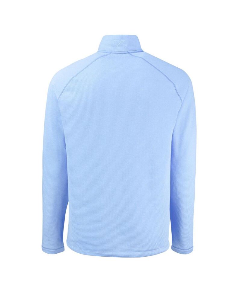 Men's Powder Blue Detroit Lions Peshastin Eco Fleece Raglan Quarter-Zip