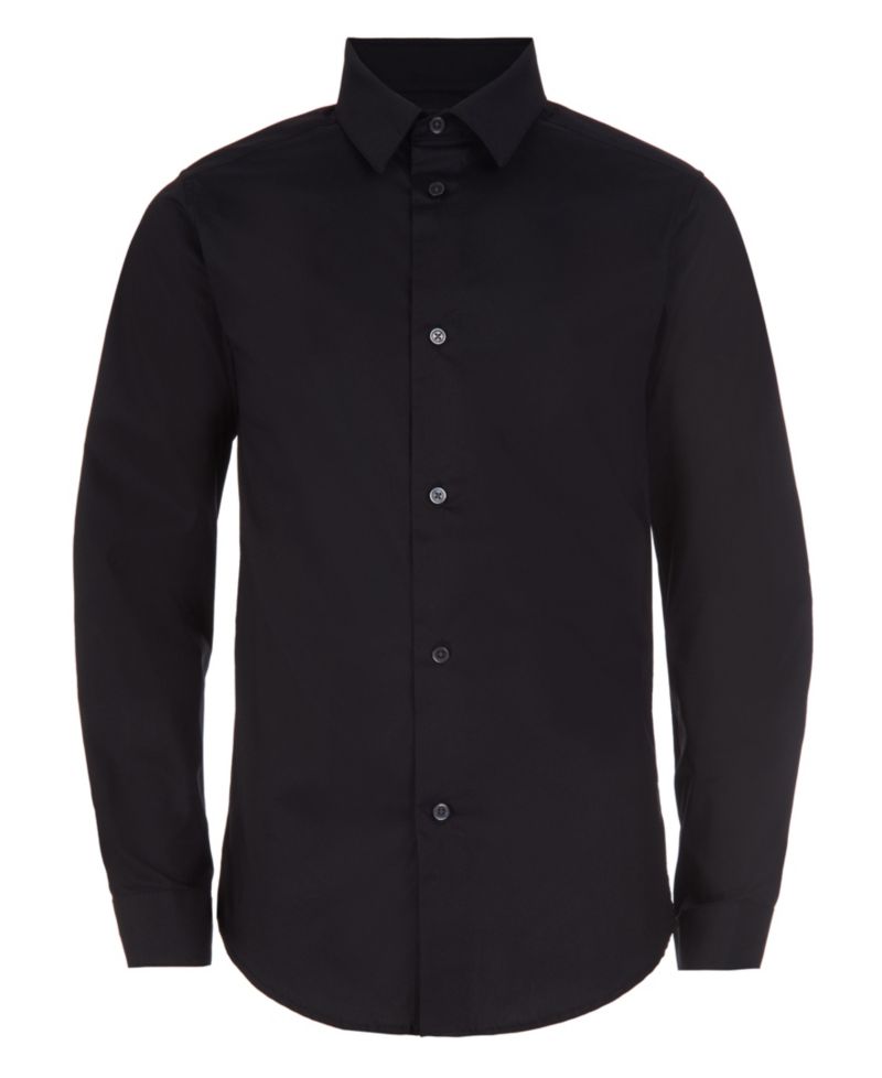 Little Boys Solid Stretch Poplin Shirt