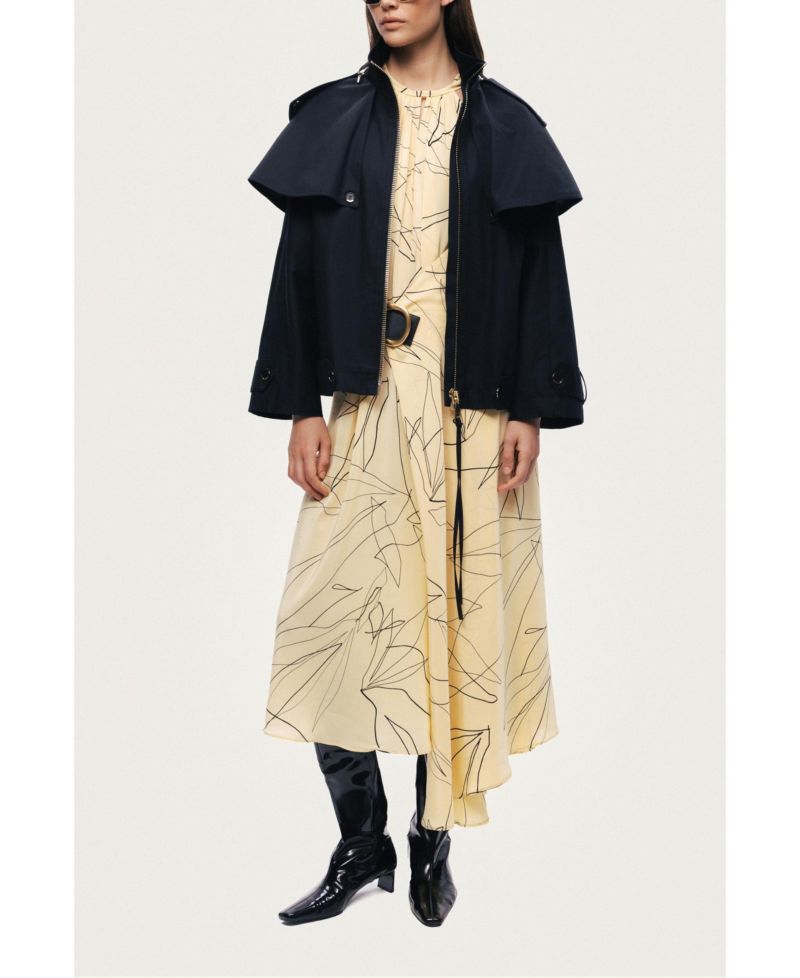 Women's Hooded Short Trench Jacket