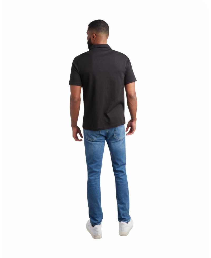 Men's Short-Sleeve Regular-Fit Cotton-Blend Polo Shirt