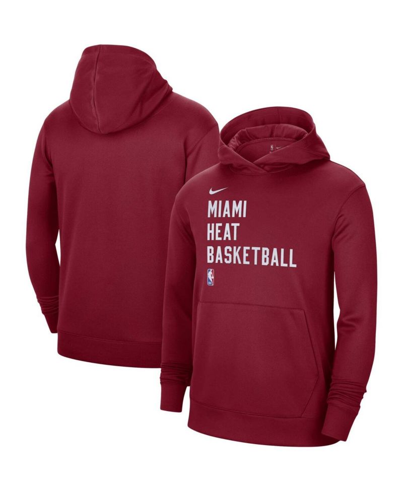 Men's and Women's Red Miami Heat 2023/24 Performance Spotlight On-Court Practice Pullover Hoodie