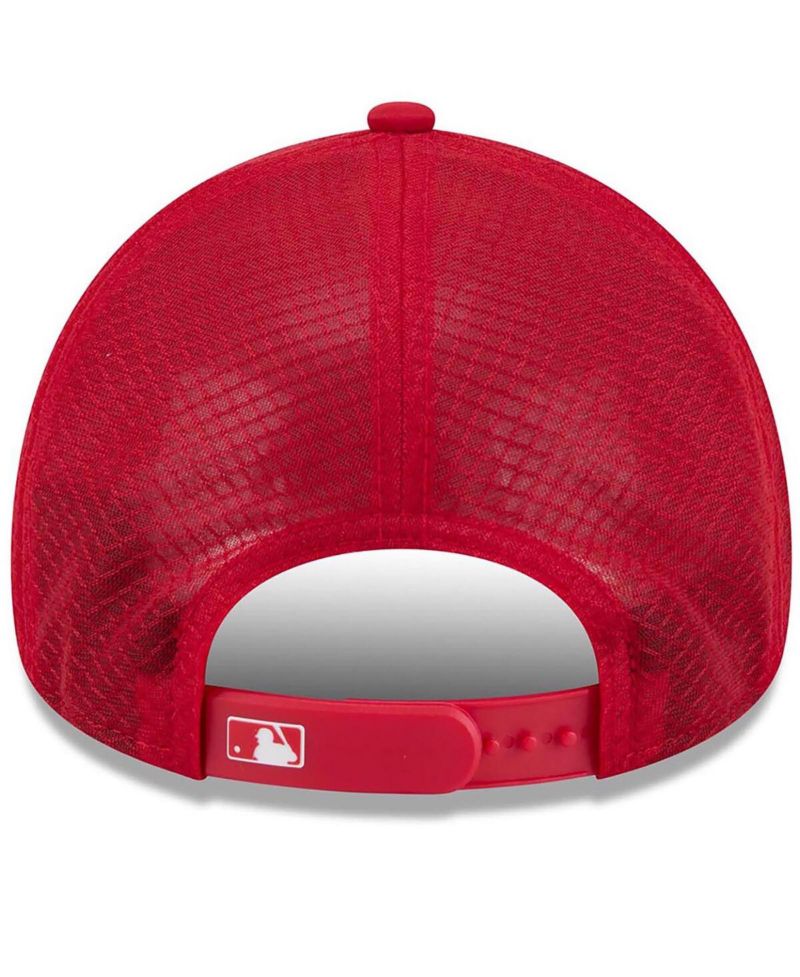 Men's Red Washington Nationals 2026 Batting Practice Alternate Apex 9FORTY Adjustable Hat