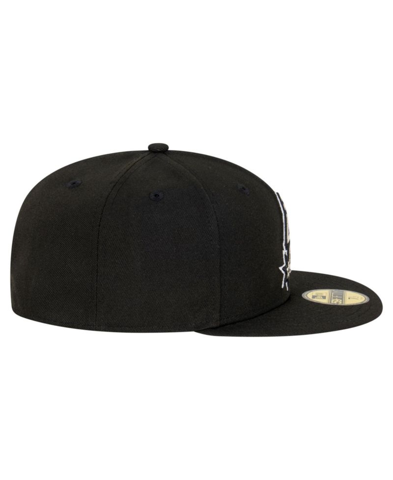 Men's Black San Antonio Spurs Team 59FIFTY Fitted Hat