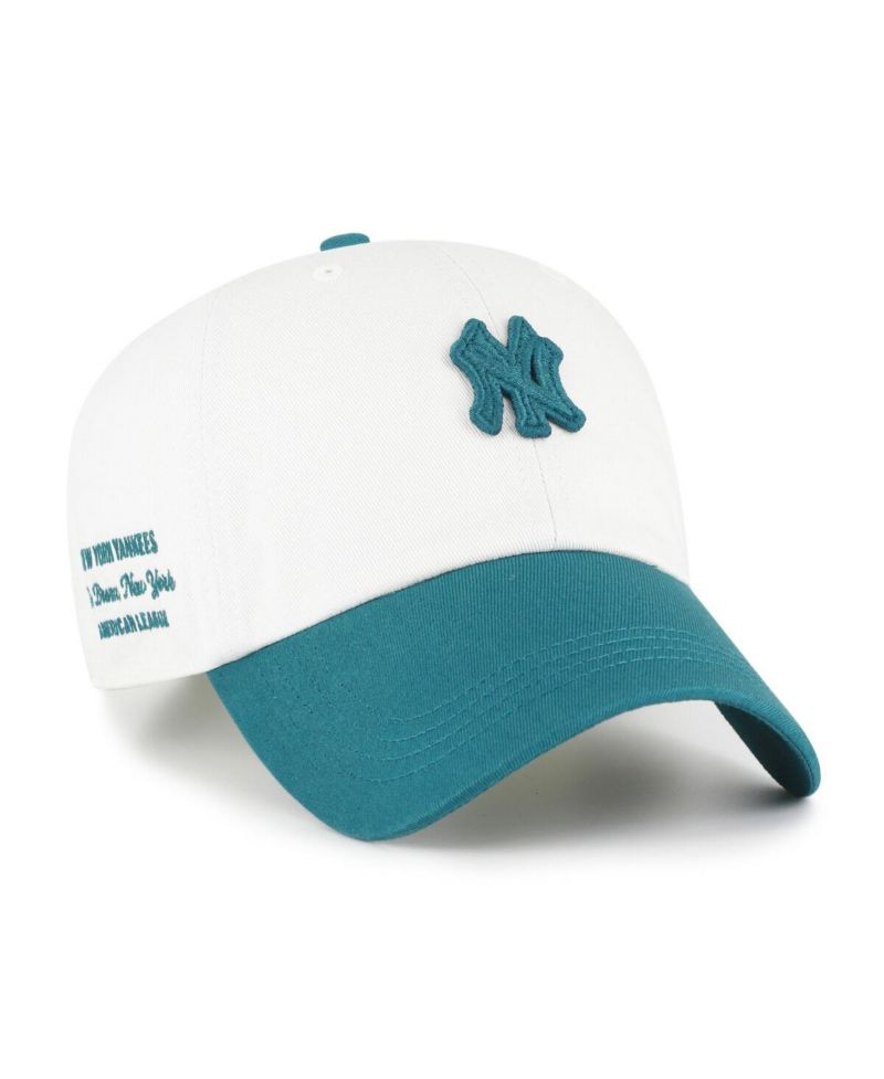 Men's White/Teal New York Yankees Contemporary Tonal Clean Up Adjustable Hat