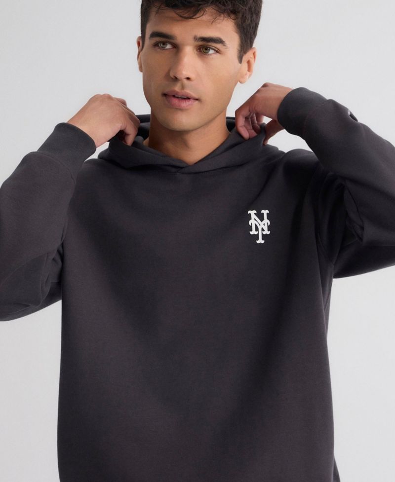 Men's Charcoal New York Mets Clutch Tri-Blend Hoodie